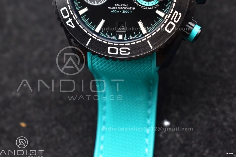 Edition 1:1 Rubber Black M+SF Strap Blue Ocean Chrono Deep Dial Ceramic Planet Master on Best Black A9900 1227